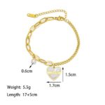 French Ins Accessible Luxury Style Heart Clavicle Chain bracelet