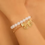 French Ins Accessible Luxury Style Heart Clavicle Chain bracelet 2pis set