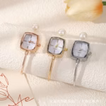 Stylish Versatile Small Square Open Bracelet Watch
