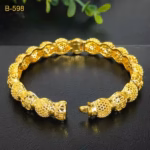 ladies  gold bracelet bangles 24k gold plated hollow carved totem bride 1pis