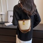 2026 New Handbag Straw Woven Bag Women's Trendy Retro Bucket Bag ...22